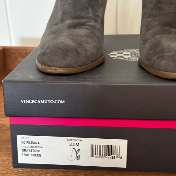 Vince Camuto Gray Suede Ankle Boots - Picture 5 of 8